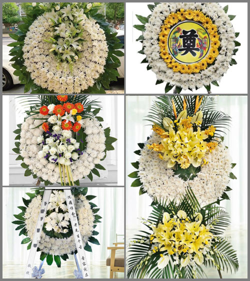 湖南邵阳新宁县一渡水镇西村坊村花圈速递